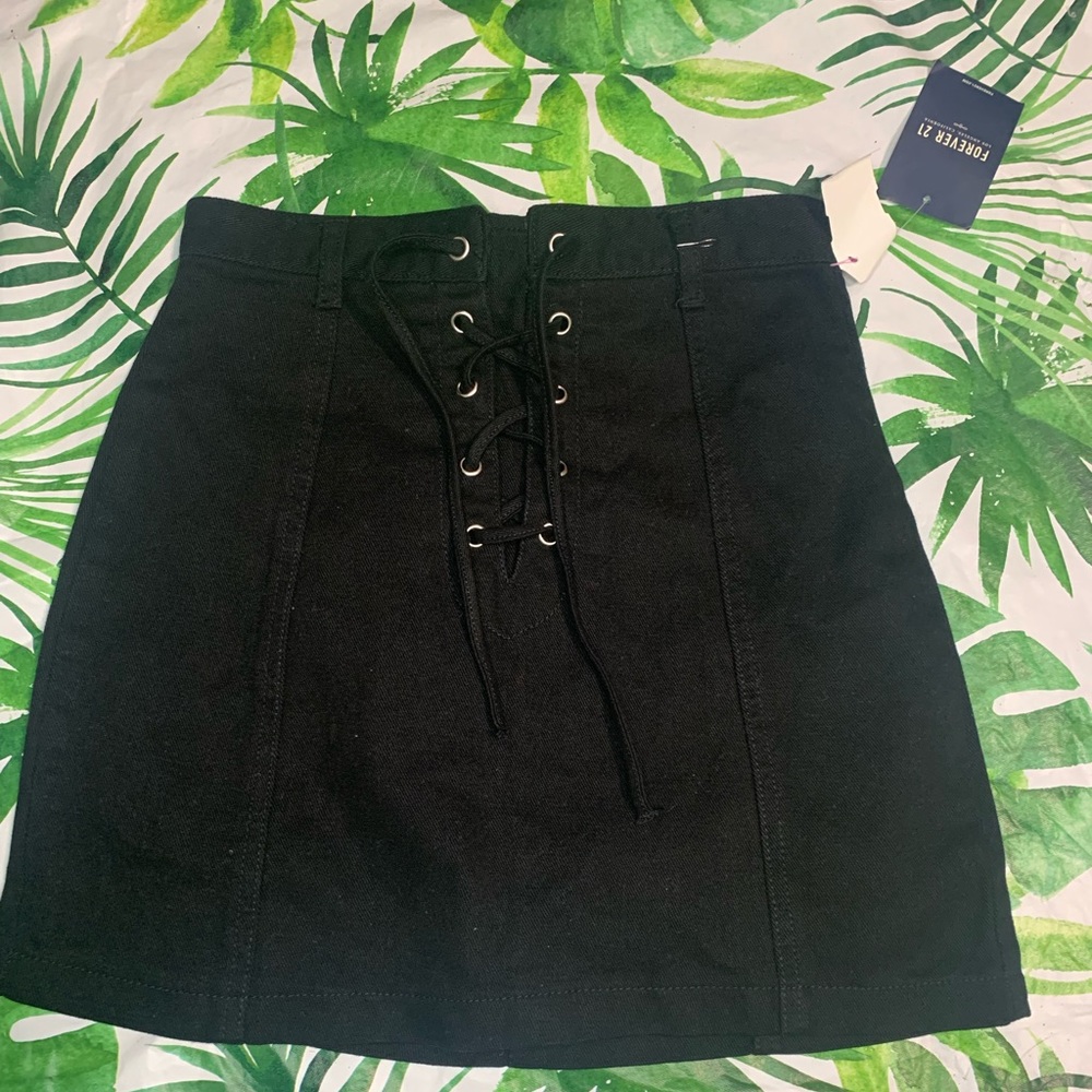 Forever 21 Black Denim Skirt